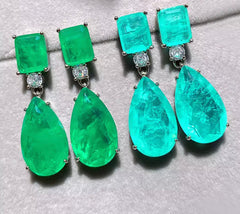 PATRIZIA PARAIBA TOURMALINE STERLING SILVER EARRINGS