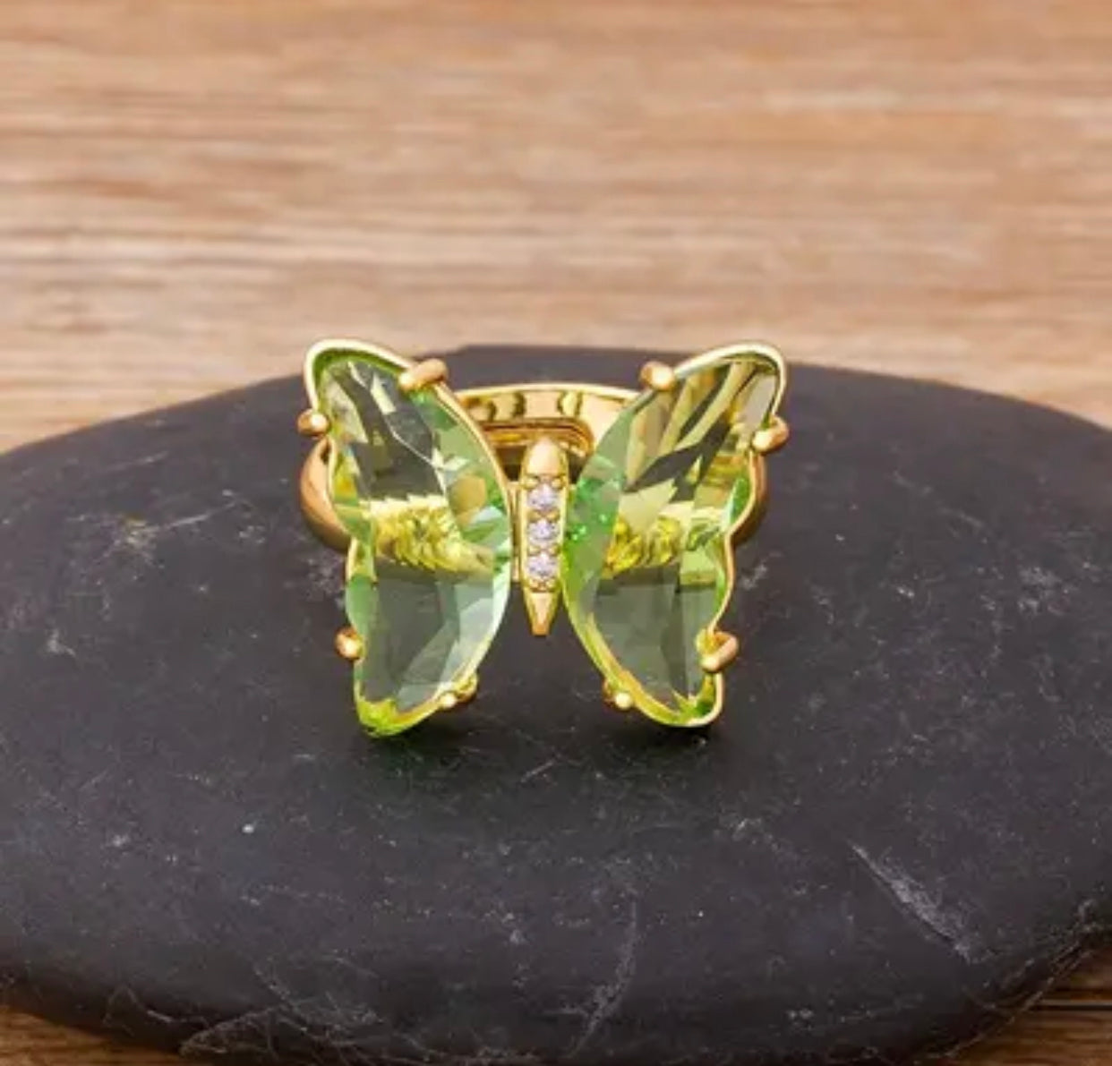 FARFALLA CRYSTAL BUTTERFLY RING