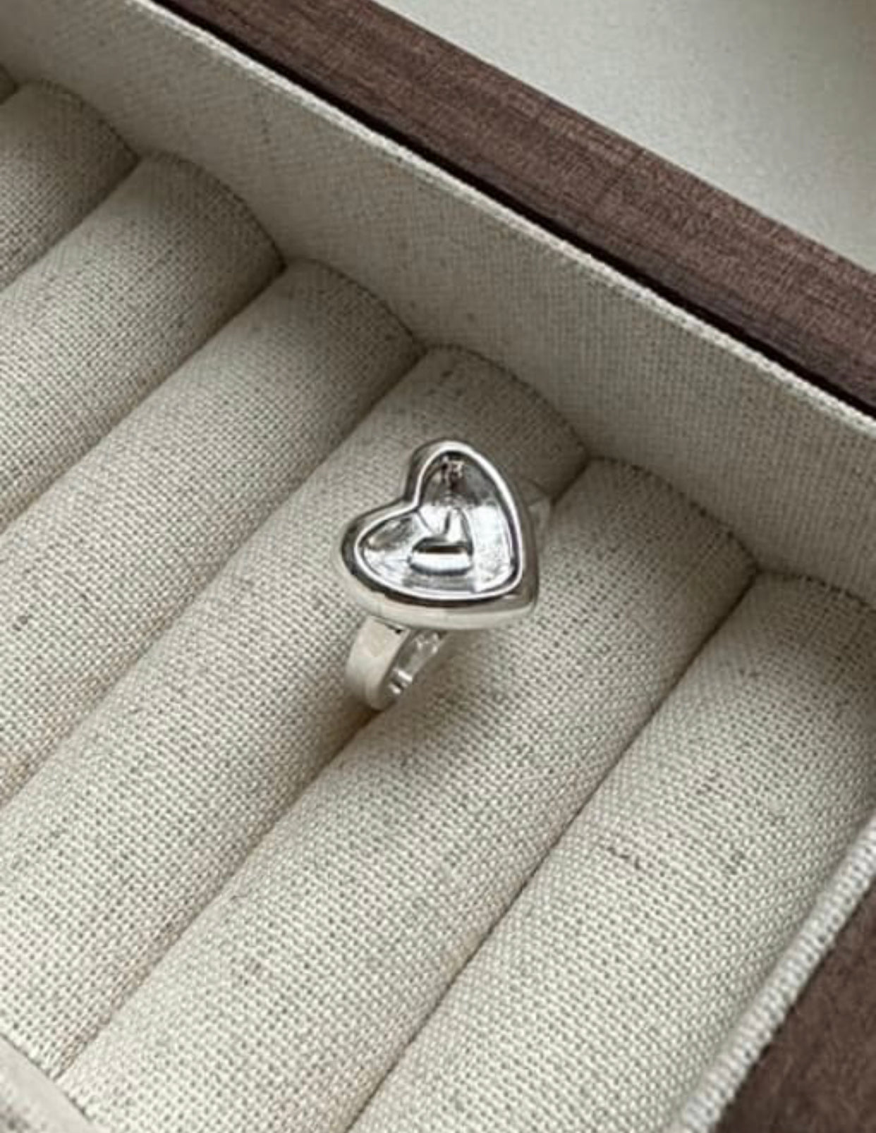 RIN STERLING SILVER DOUBLE HEART RING