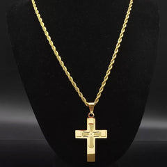 LEONARDO MENS CROSS NECKLACE