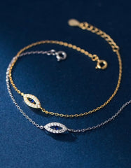 ASTRA STERLING SILVER CLASSIC EVIL EYE BRACELET