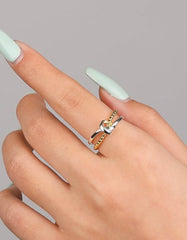 EPIPHANY STERLING SILVER KNOT BEAD RING