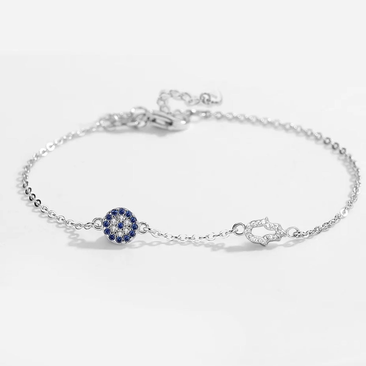 AMBROGIO STERLING SILVER EVIL EYE BRACELET