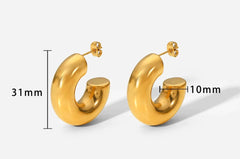 SIENNA SMALL CHUNKY HOOP EARRINGS