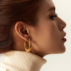 ROSANNA V SHAPED CHUNKY EARRINGS