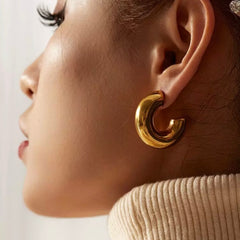 SIENNA SMALL CHUNKY HOOP EARRINGS
