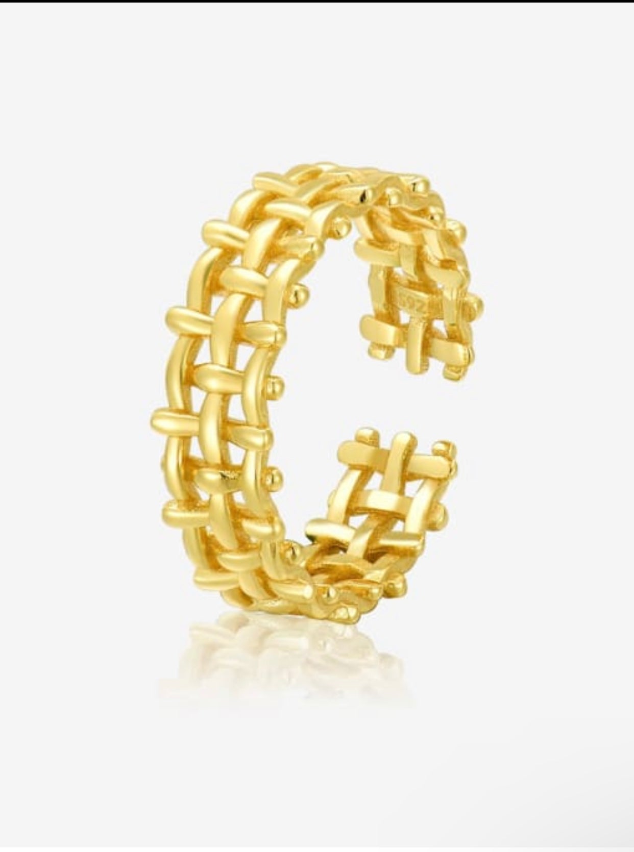 CAMILLA 3 ROW STERLING SILVER CHAIN RING