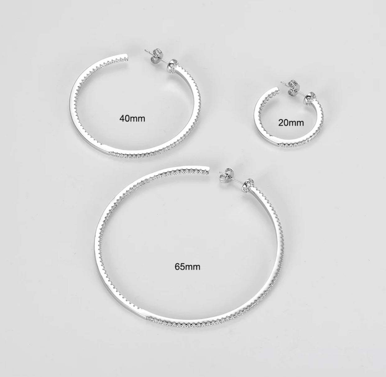 ORIANA BLING HOOP EARRINGS