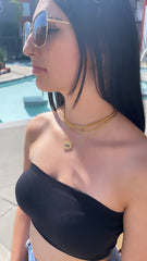 COSMIA EVIL EYE STERLING SILVER BLING NECKLACE