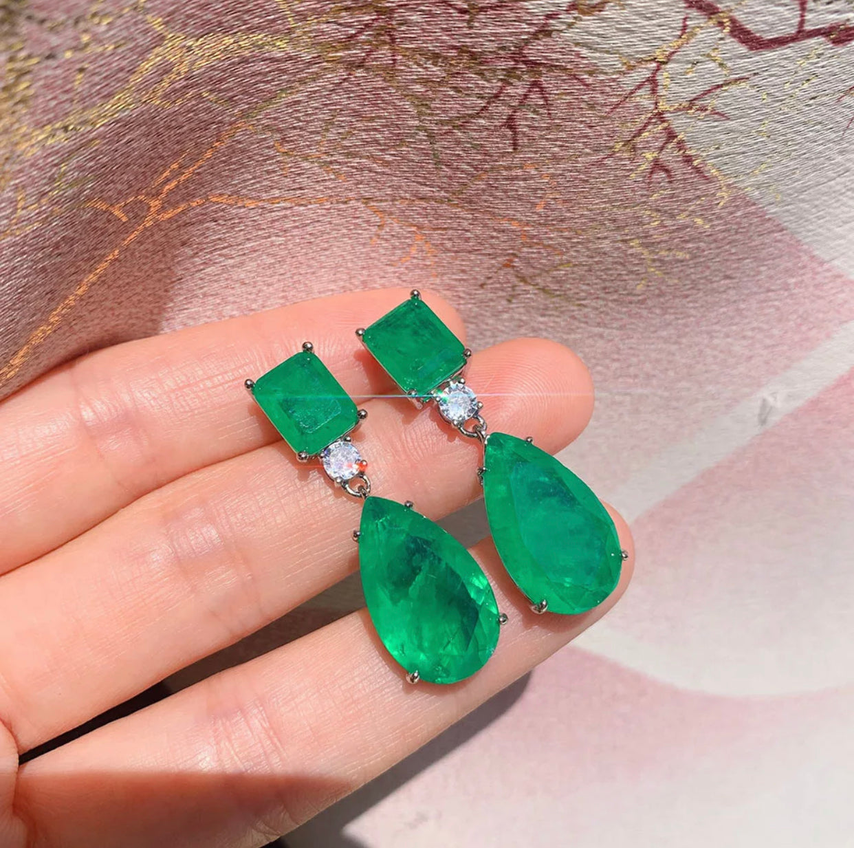 PATRIZIA PARAIBA TOURMALINE STERLING SILVER EARRINGS