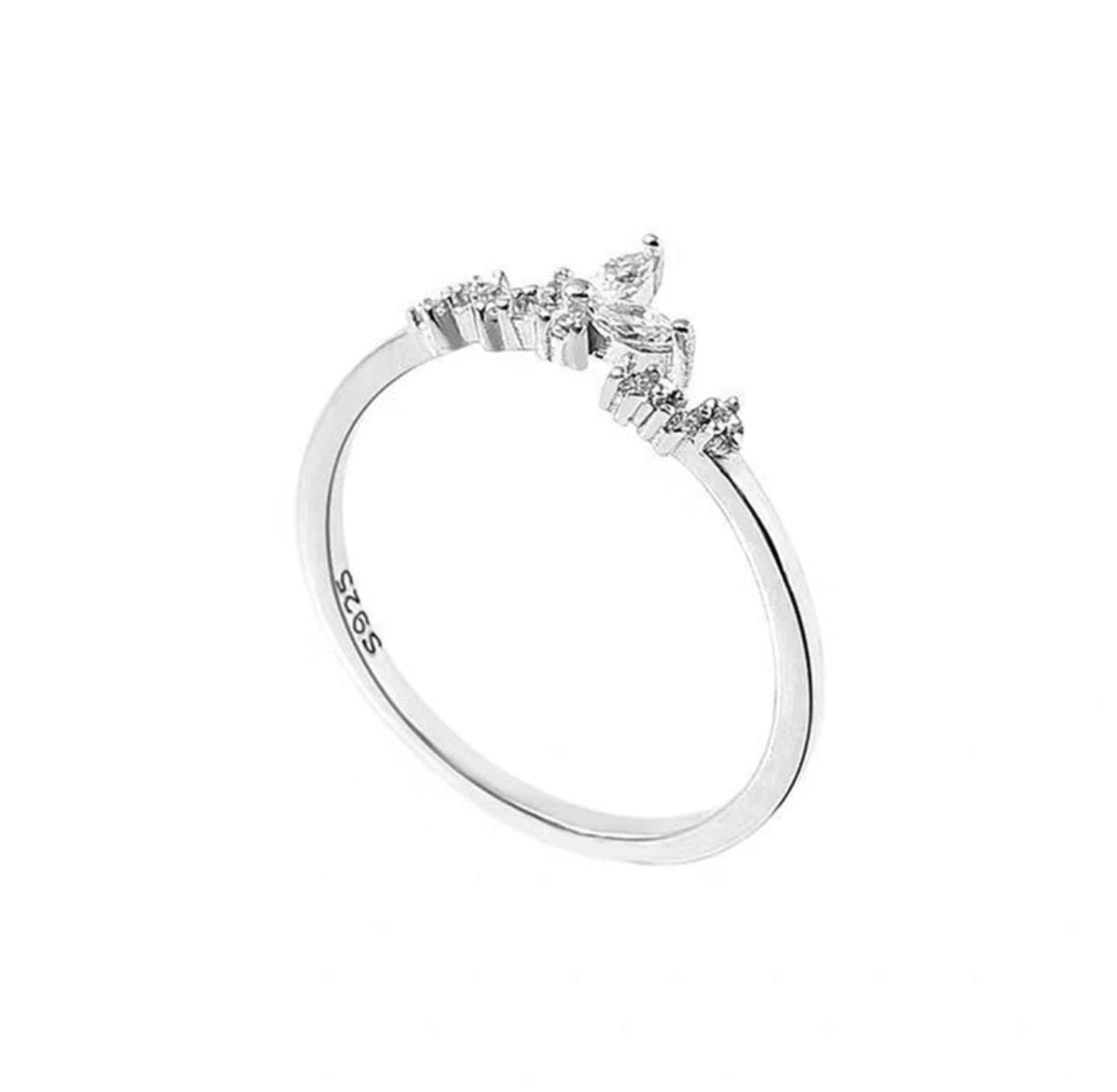 CATERNIA DAINTY BUTTERFLY STERLING SILVER RING