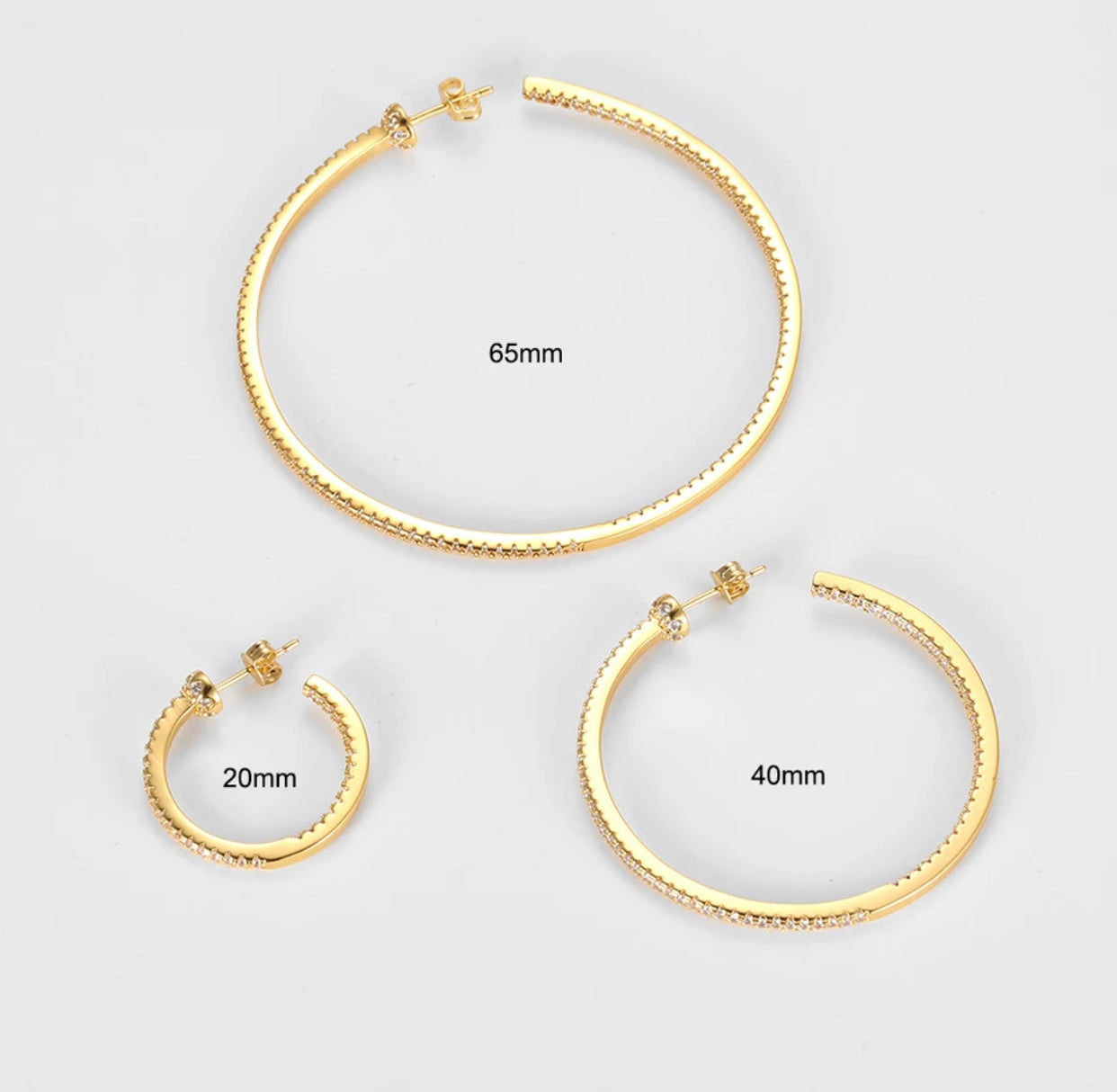 ORIANA BLING HOOP EARRINGS