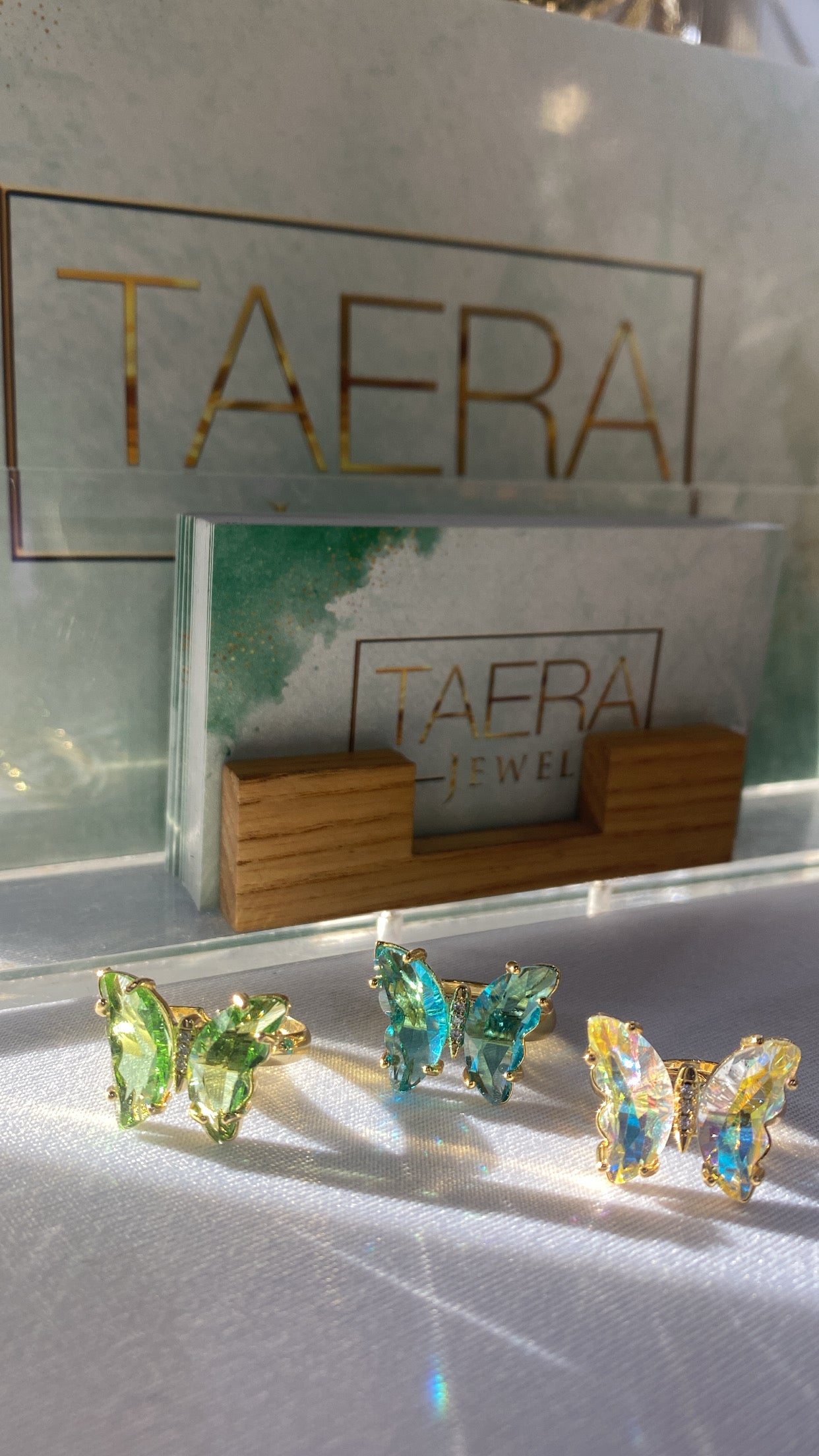 FARFALLA CRYSTAL BUTTERFLY RING