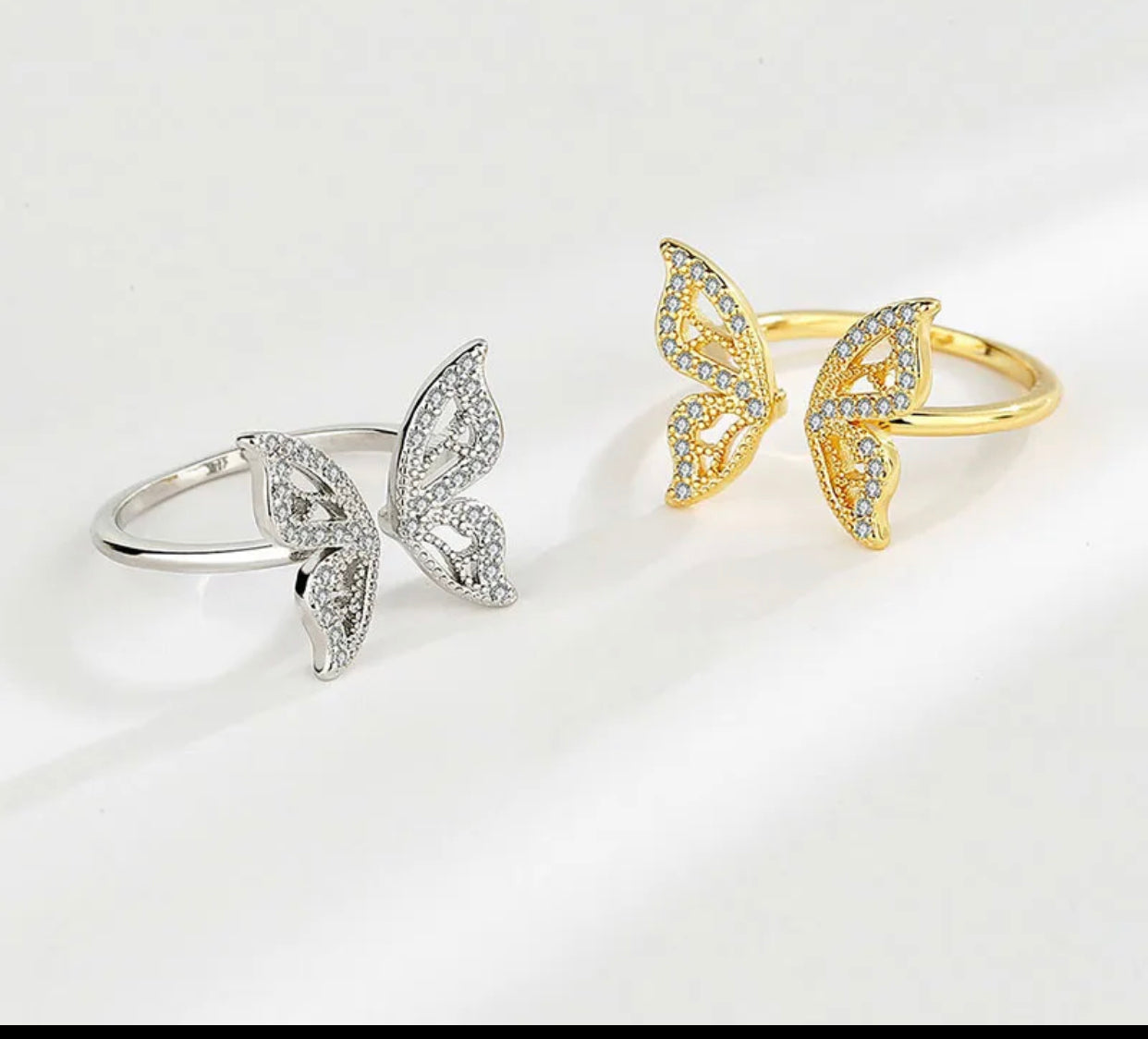 CARMELO CUBIC ZIRCONIA OPEN BUTTERFLY RING