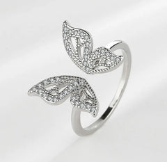 CARMELO CUBIC ZIRCONIA OPEN BUTTERFLY RING