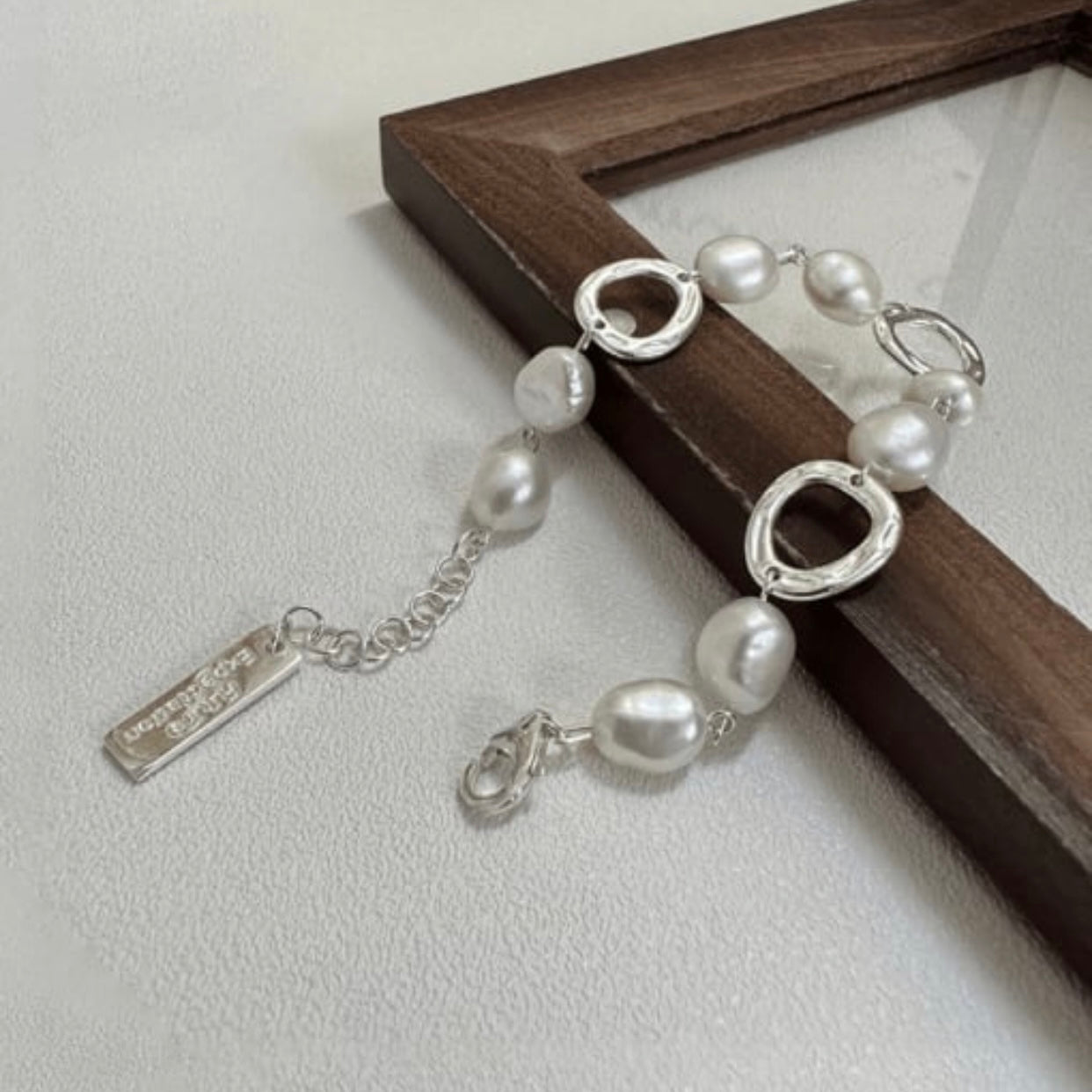 BAMBI STERLING SILVER FRESHWATER PEARL BRACELET
