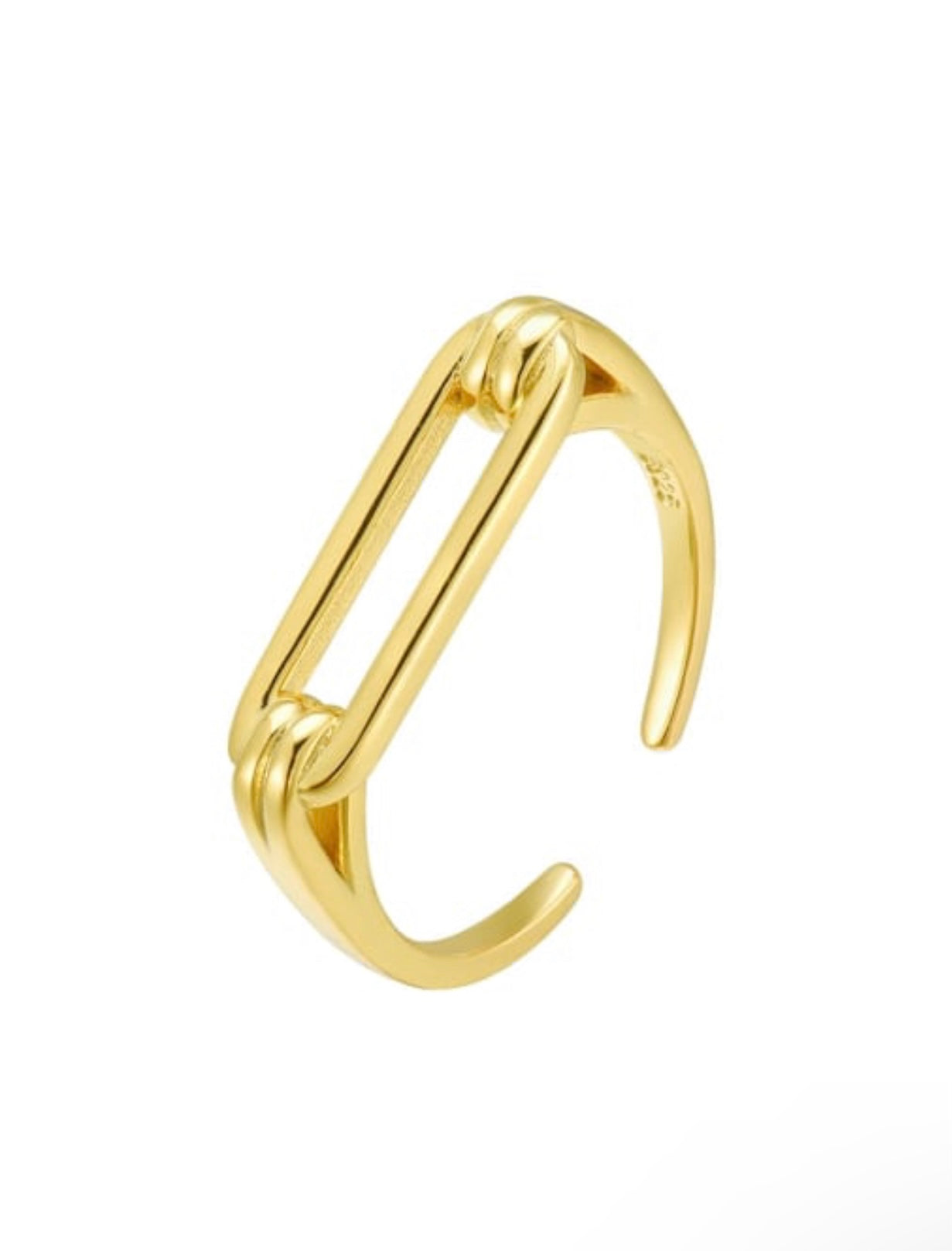 AZZURRA RECTANGLE STERLING SILVER BAND RING
