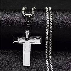 LEONARDO MENS CROSS NECKLACE