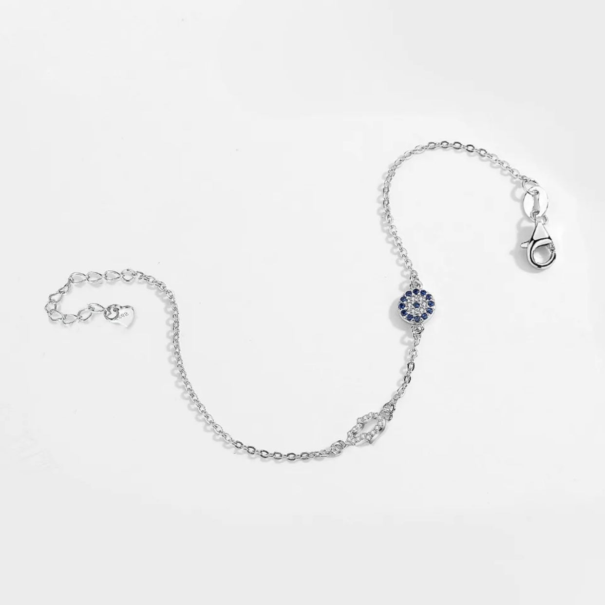 AMBROGIO STERLING SILVER EVIL EYE BRACELET