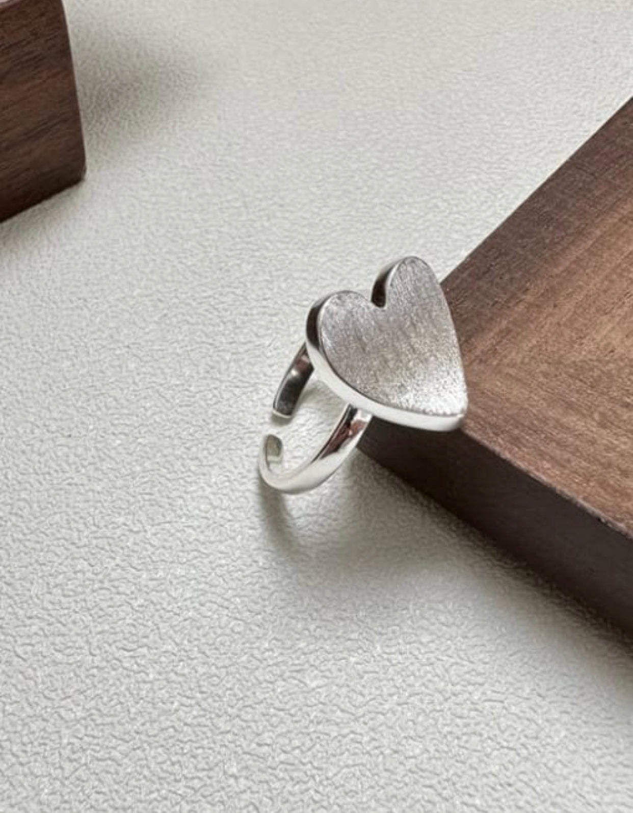 ANDREA STERLING SILVER TEXTURED HEART RING
