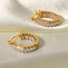 LARISSA BLING MINI CZ HOOP EARRINGS