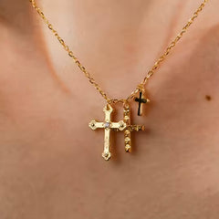 STERLING SILVER CROSS  NECKLACE