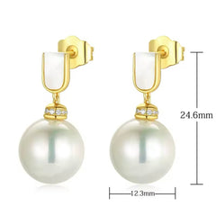 CARLA STERLING SILVER PEARL EARRINGS