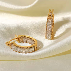 LARISSA BLING MINI CZ HOOP EARRINGS