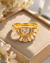 LAYERED SUNBURST RING