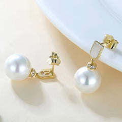 CARLA STERLING SILVER PEARL EARRINGS