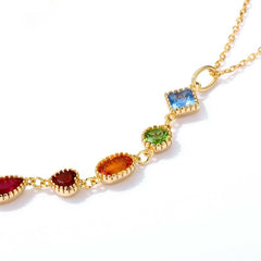 GWEN GOLD MULTI COLOR NECKLACE