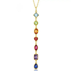 GWEN GOLD MULTI COLOR NECKLACE