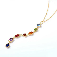 GWEN GOLD MULTI COLOR NECKLACE