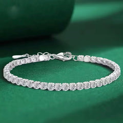 JAMIE LEE STERLING SILVER MOISSANITE TENNIS BRACELET