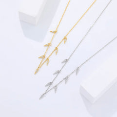 JIA STERLING SILVER TASSEL CHARM NECKLACE