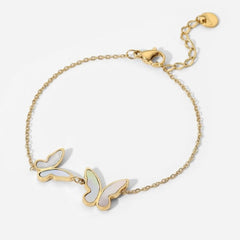 ELYNA DUO MOTHER OF PEARL BUTTERFLY BRACELET