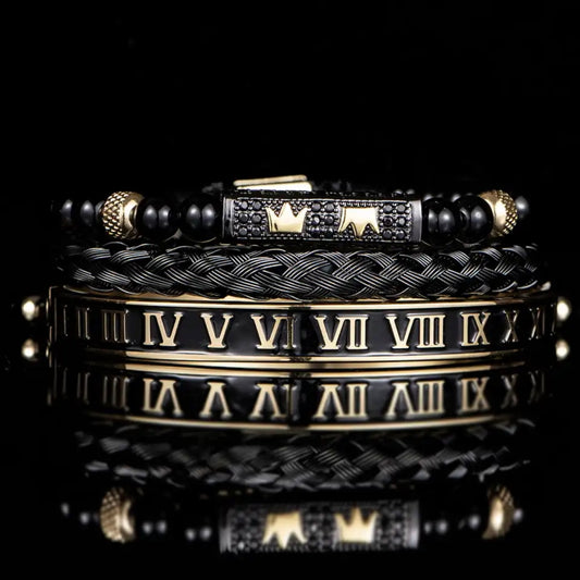 MALCOLM ROMAN 3 PC HANDMADE BRACELET