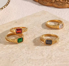 LARISA CZ STONE RING