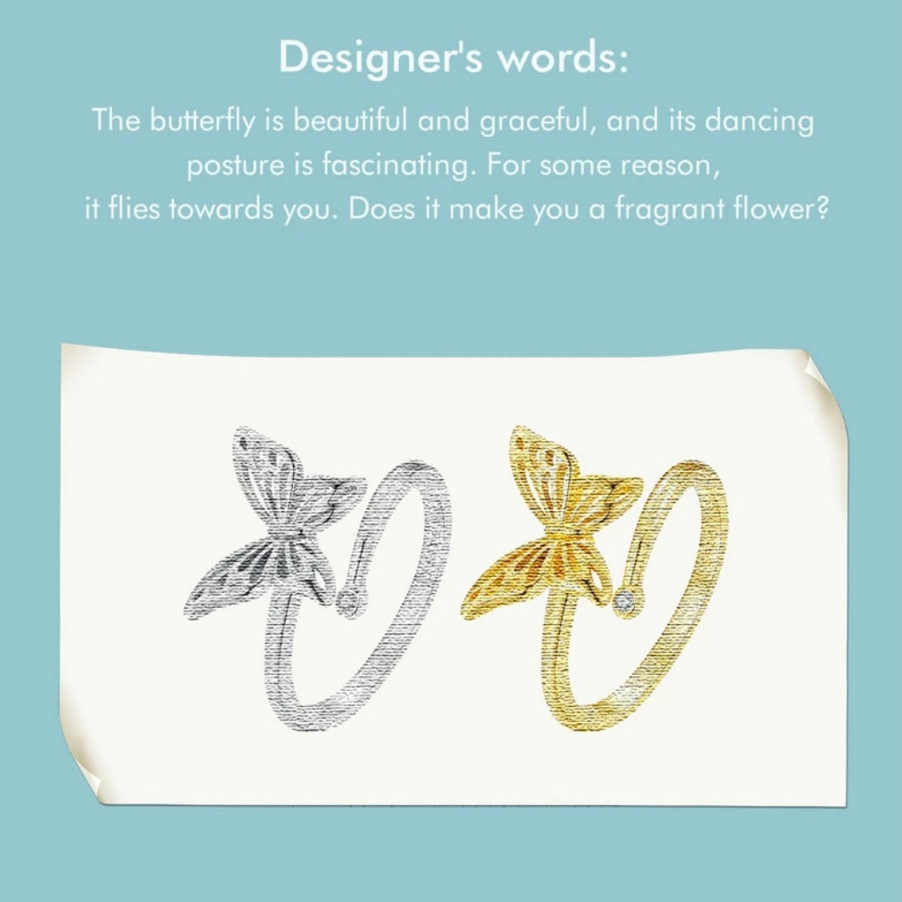 ACADIA STERLING SILVER BUTTERFLY RING