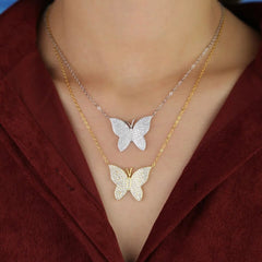 EVELYN PAVE BUTTERFLY NECKLACE