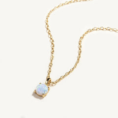 SAMANTHA STERLING SILVER OPAL PENDENT NECKLACE