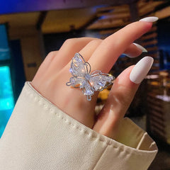 SAVANNAH LARGE BLING BUTTERFLY RING