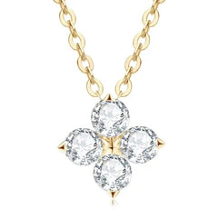 ROXY MOISSANITE CLOVER PENDENT NECKLACE
