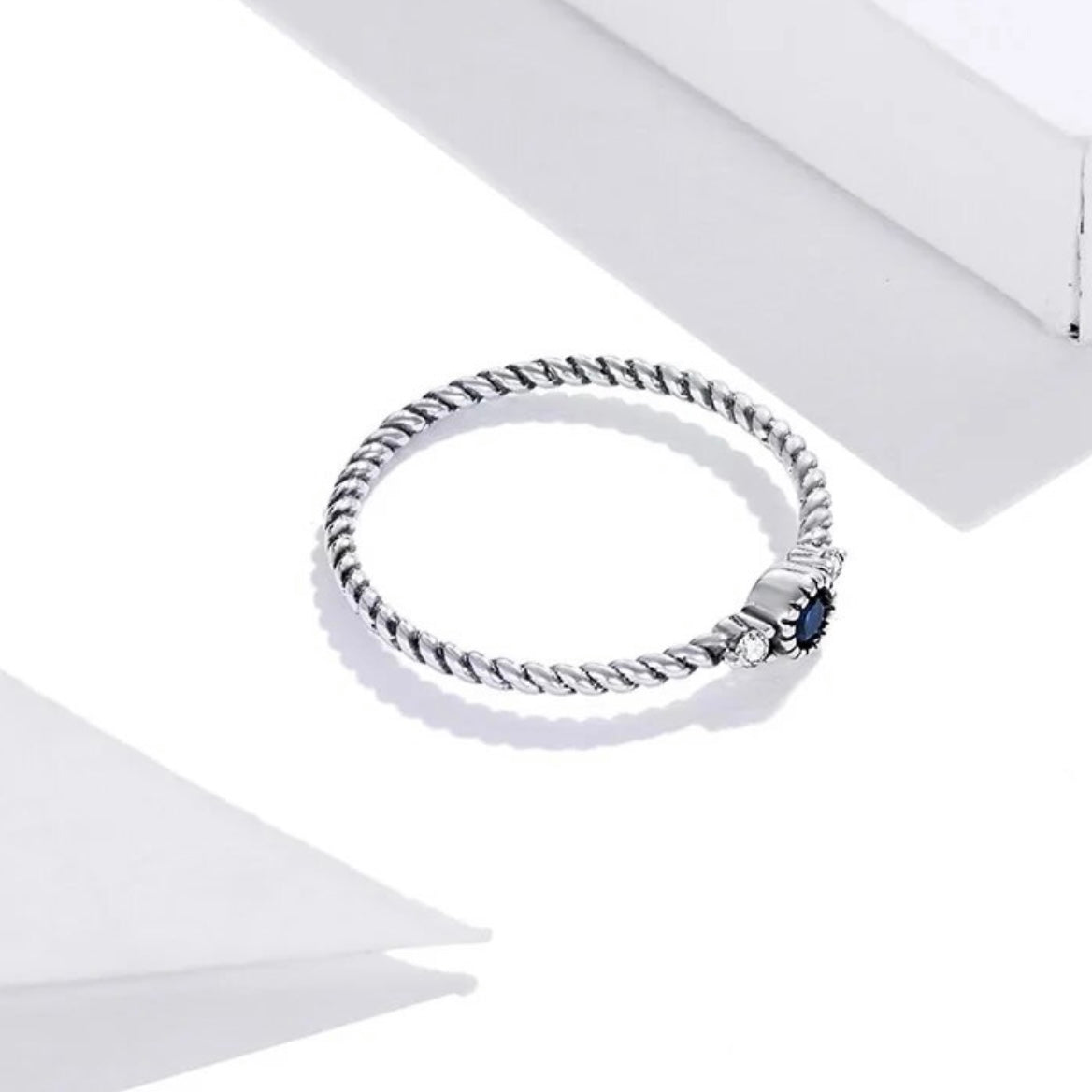 ALEXINA STERLING SILVER RIBBED RING