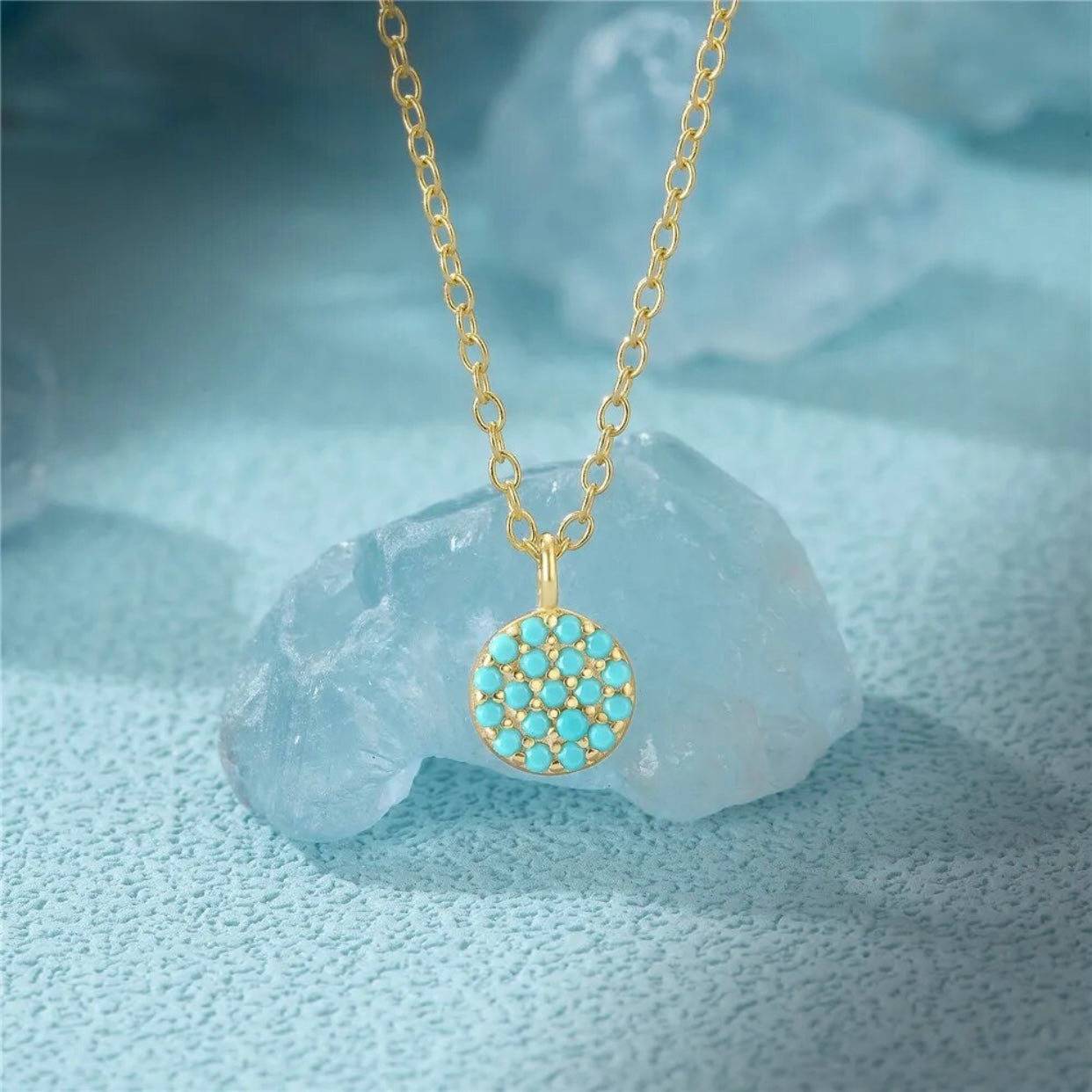 ADELPHA TURQUOISE ROUND DAINTY NECKLACE