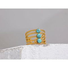 CHARMAINE TURQUOISE BAND RING