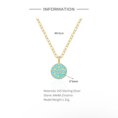 ADELPHA TURQUOISE ROUND DAINTY NECKLACE