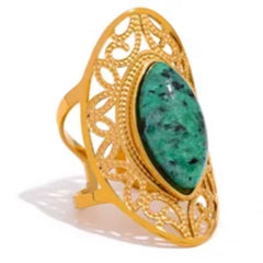 RIVER BOHO AFRICAN TURQUOISE  RING