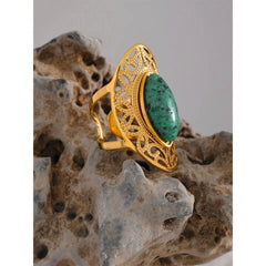 RIVER BOHO AFRICAN TURQUOISE  RING