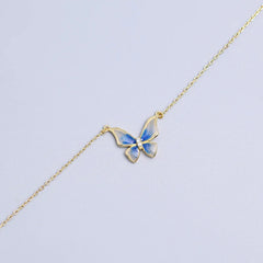 MAISY STERLING SILVER DAINTY BUTTERFLY NECKLACE